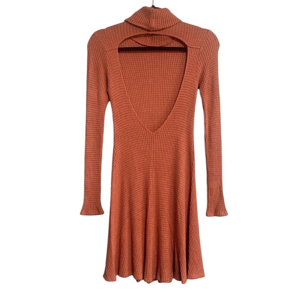 Lulus Never Say Goodbye Terra Cotta Backless Swing Dress Size M - Picture 4 of 11